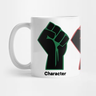 Character Over Color Raised Freedom Fists Mug